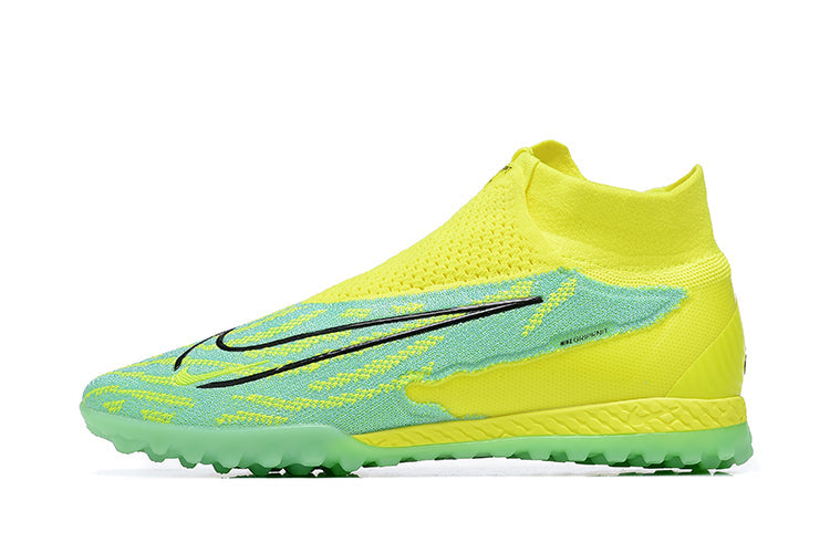 Chuteira Society Nike Phantom GX DF Elite TF Verde e Azul