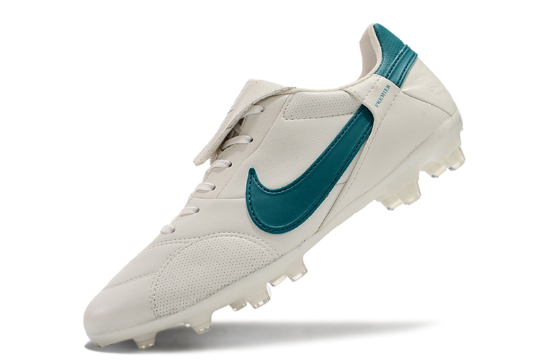 Chuteira Campo Nike Premier 3 FG Branca e Verde "Metalic Summit Pack"