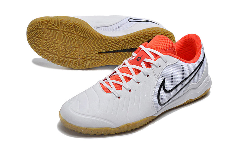 Chuteira Futsal Nike Tiempo Legend 10 Academy IC Branca e Vermelha "Ready Pack"