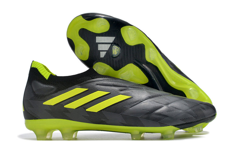 Chuteira Campo Adidas Copa Pure+ FG Preta e Verde "Crazycharged Pack"