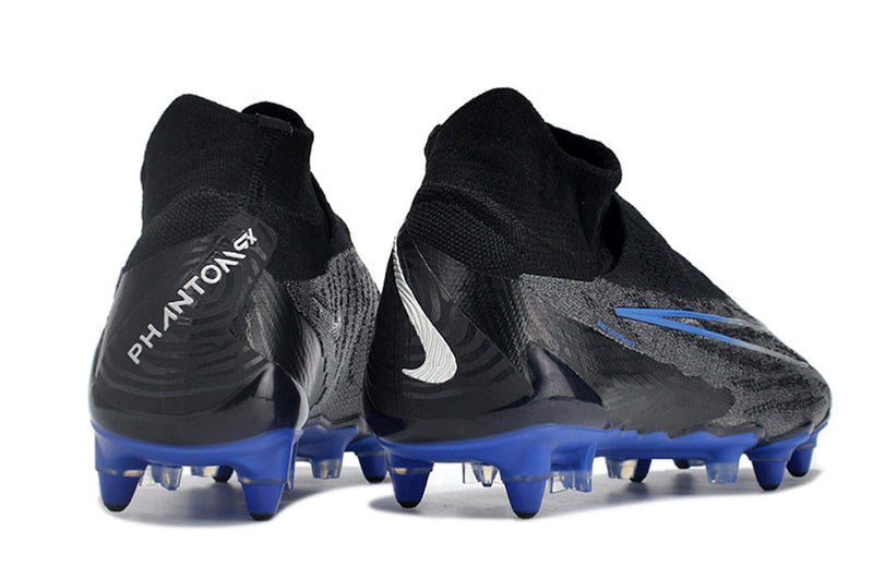 Chuteira Campo Nike Phantom GX DF Elite Ponta de Aluminio Preta e Azul "Shadow Pack"