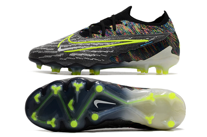 Chuteira Campo Nike Phantom GX Elite FG Preta e Verde "Fusion Link Pack"