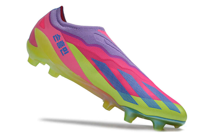 Chuteira Campo Adidas CrazyFast.1 LL FG Rosa e Verde "Son"