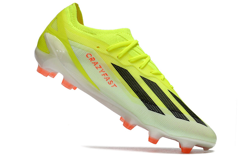 Chuteira Campo Adidas X Crazyfast.1 FG Verde e Laranja "Solar Energy Pack"