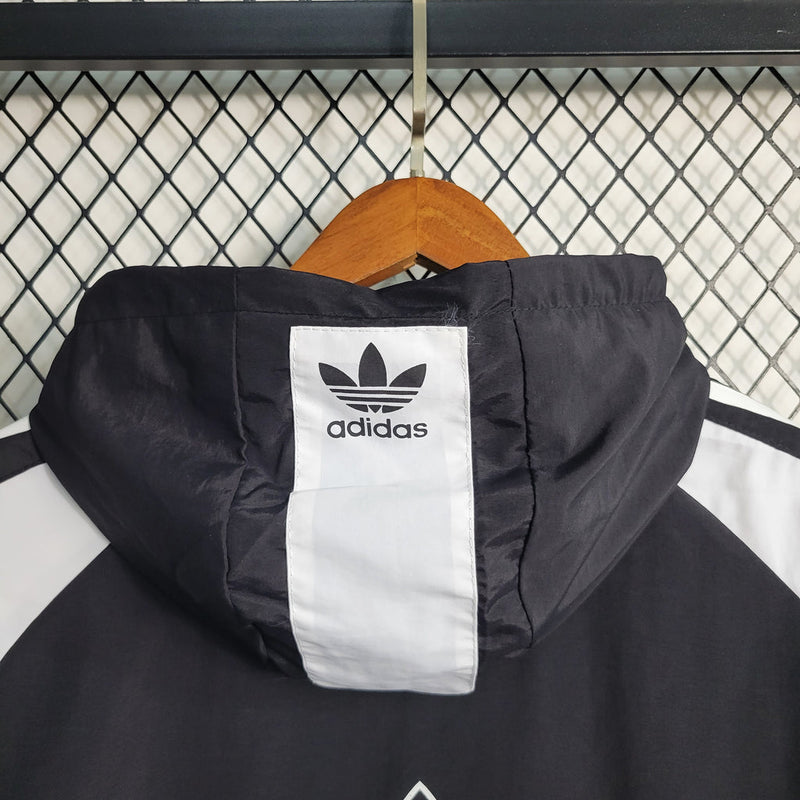 Corta Vento Adidas ADN 10K Preto e Branco