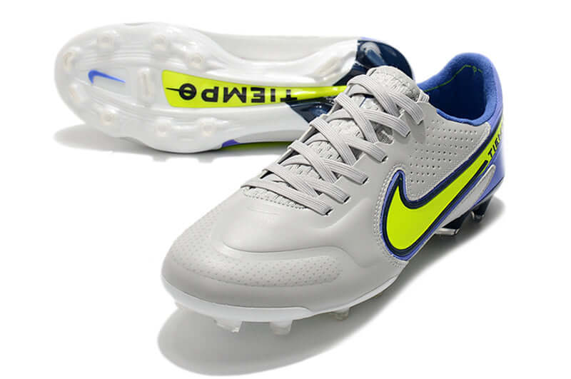 Chuteira Campo Nike Tiempo Legend 9 Elite Cinza e Roxa "Recharge Pack"