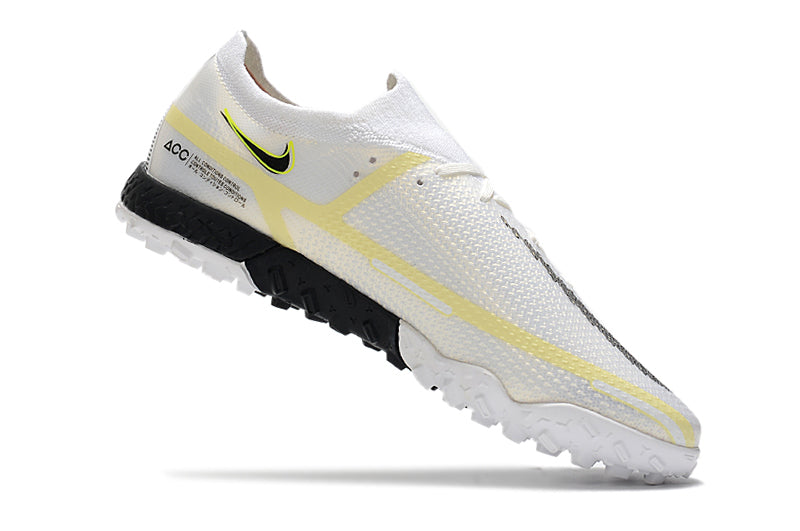 Chuteira Society Nike Phantom GT2 Elite TF Branco e Preto