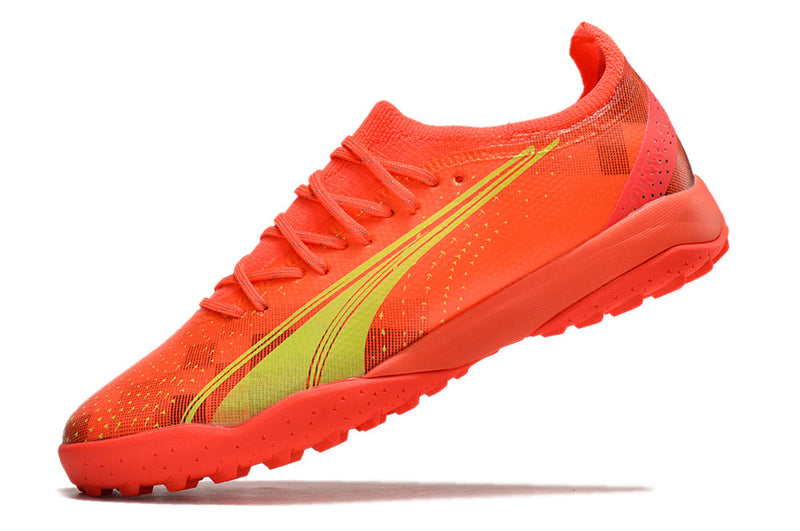 Chuteira Society Puma Ultra Ultimate 1.4 TF Laranja "Fearless Pack"