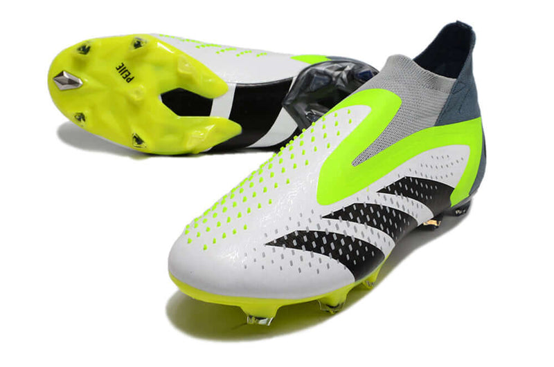 Chuteira Campo Adidas Predator Accuracy+ FG Verde e Branca "Crazyrush Pack"