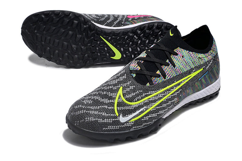 Chuteira Society Nike Phantom GX Elite TF Preta "Link Pack"