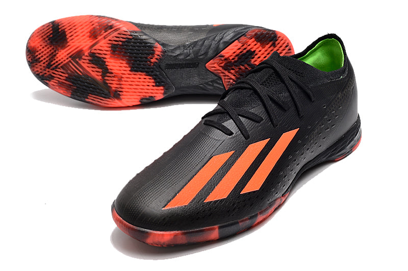 Chuteira Futsal Adidas X Speedportal.1 IC Preta e Vermelha "Shadow Portal Pack"