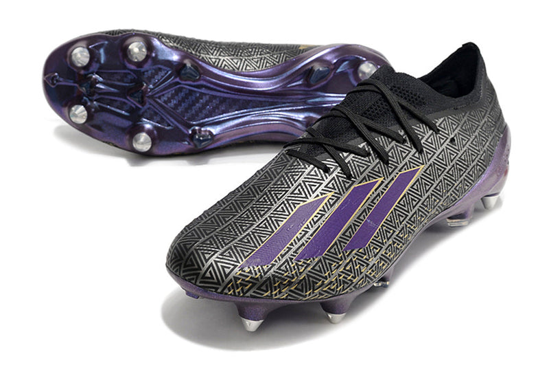 Chuteira Campo Adidas X Speedportal.1 Ponta de Aluminio Preta "Black Panther Pack"