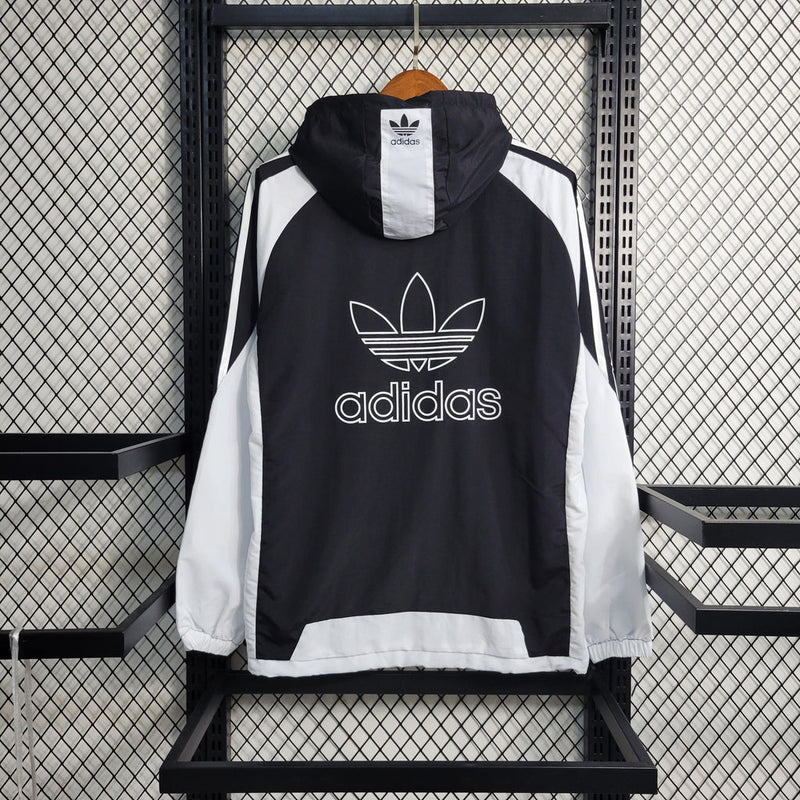 Corta Vento Adidas ADN 10K Preto e Branco