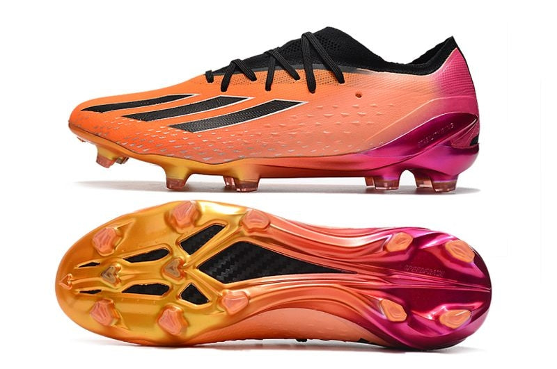 Chuteira Campo Adidas X SpeedPortal.1 FG Laranja, Rosa e Preto