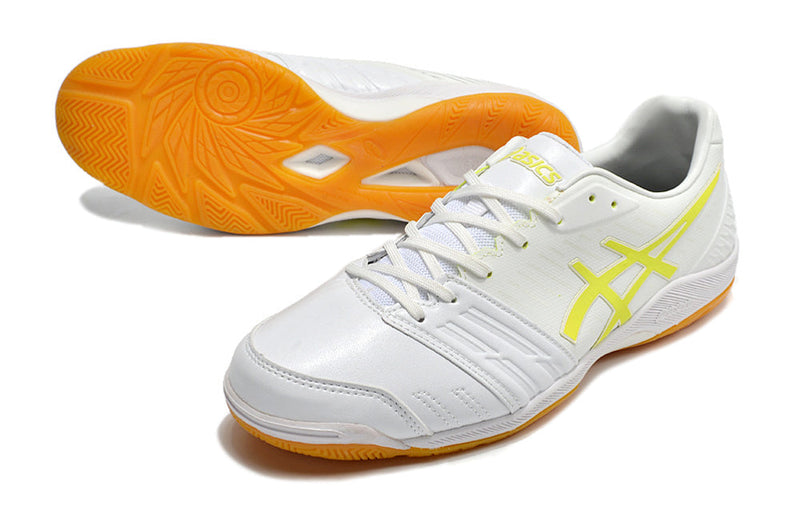 Chuteira Futsal Asics Japan Destaque II IC Branca e Verde