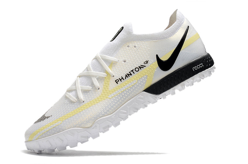 Chuteira Society Nike Phantom GT2 Elite TF Branco e Preto