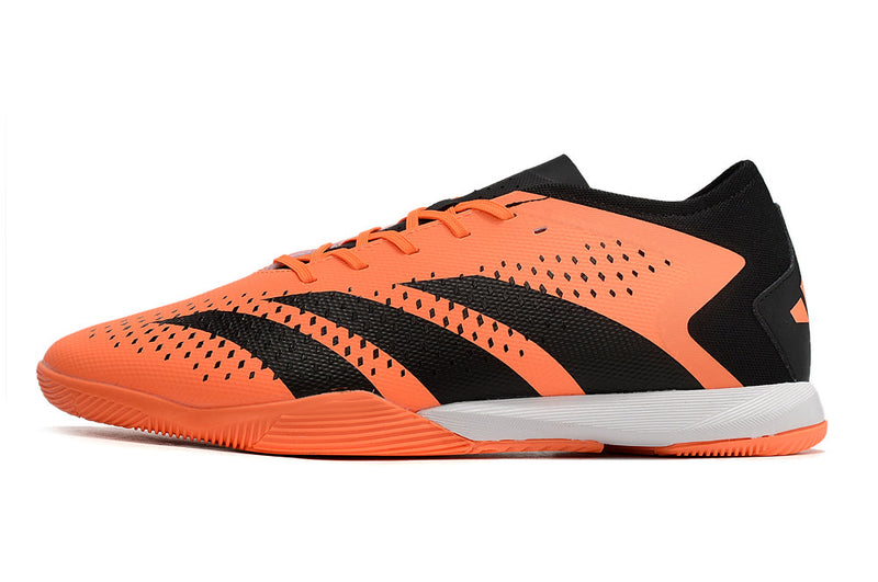 Chuteira Futsal Adidas Predator Accuracy.1 IC Low Laranja e Preta "Heatspawn Pack"