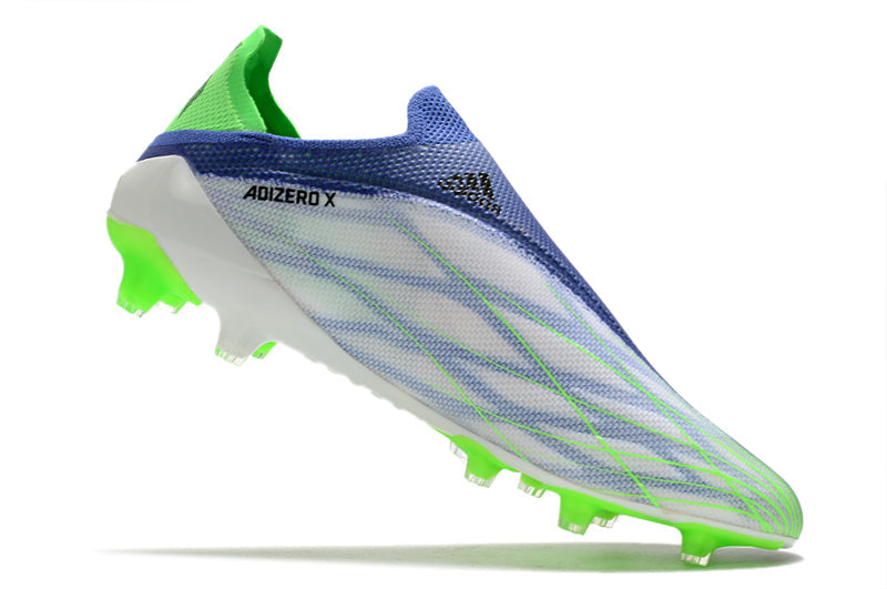 Chuteira Campo Adidas X Speedflow+ FG Azul e Verde "Special Adizero Prime"