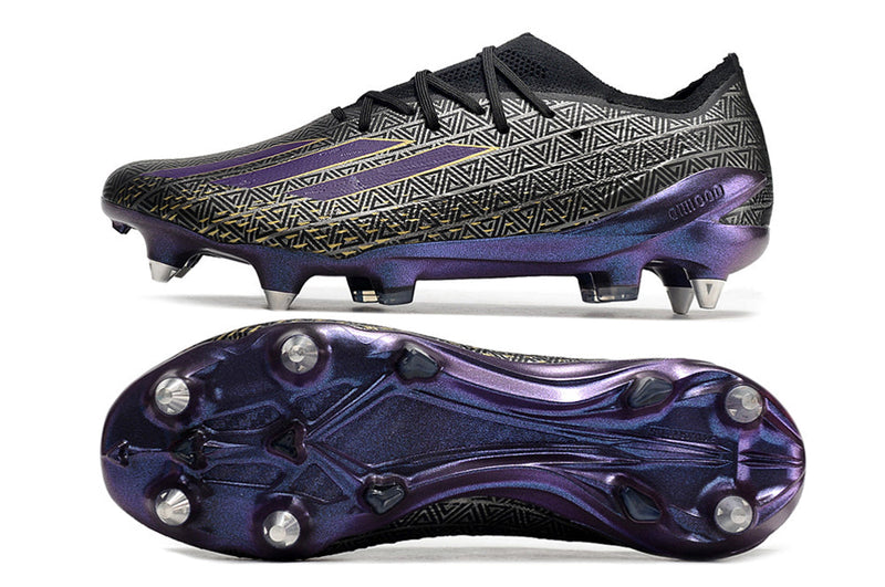 Chuteira Campo Adidas X Speedportal.1 Ponta de Aluminio Preta "Black Panther Pack"