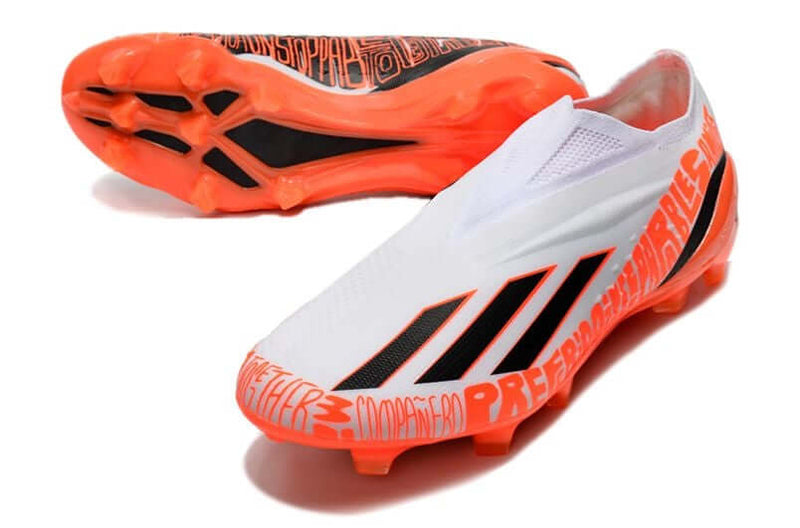 Chuteira Campo Adidas X SpeedPortal Messi+ FG Branco e Laranja