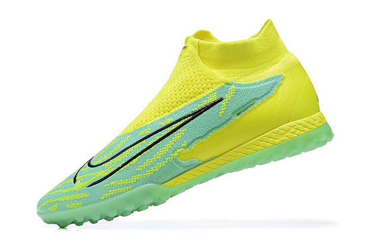 Chuteira Society Nike Phantom GX DF Elite TF Verde e Azul