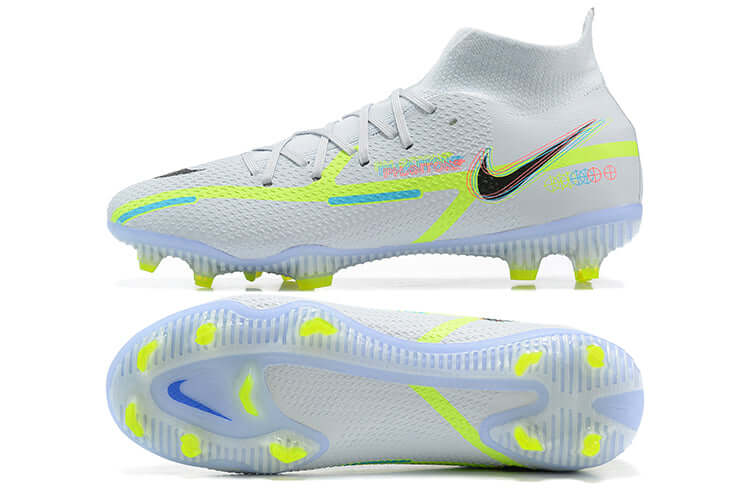 Chuteira Campo Nike Phantom GT2 DF Elite FG Branca e Verde "Progress Pack"