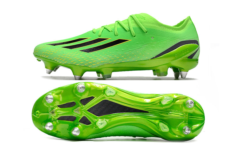 Chuteira Campo Adidas X Speedportal.1 Ponta de Aluminio Verde "Game Data Pack"