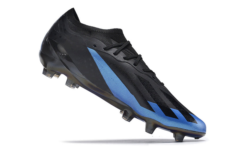 Chuteira Campo Adidas X Crazyfast.1 FG Azul e Preta "Bugatti"