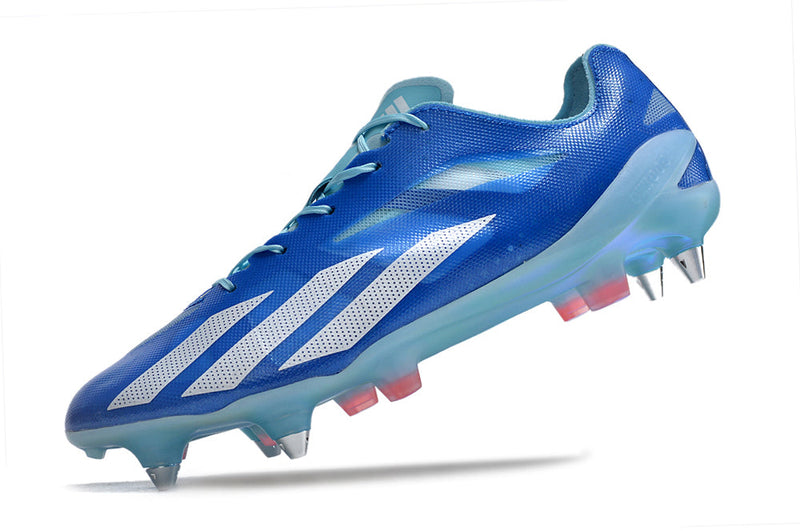 Chuteira Campo Adidas X CrazyFast+ Ponta de Aluminio Azul "Marine Rush Pack"