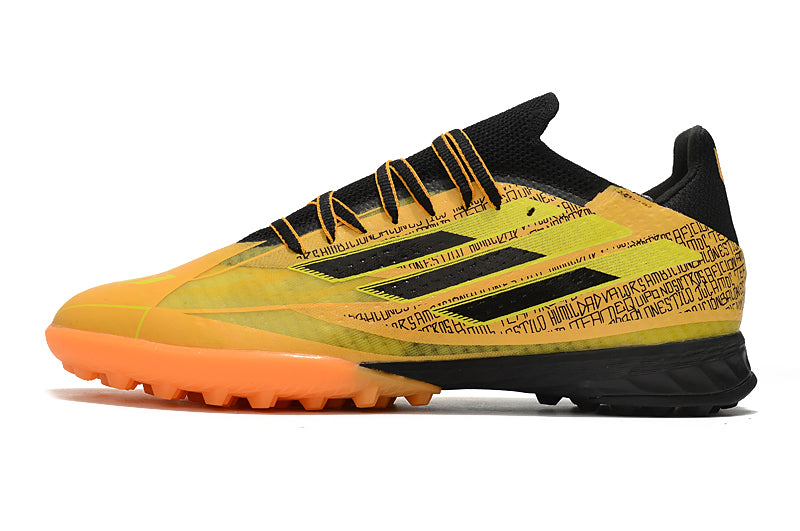 Chuteira Society Adidas X Speedflow Messi.1 TF Amarela e Preto