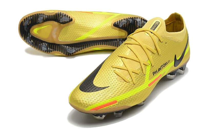 Chuteira Campo Nike Phantom GT2 Elite FG Dourada