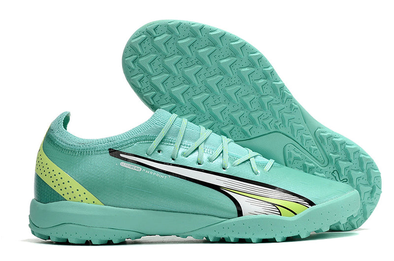 Chuteira Society Puma Ultra Ultimate 1.4 TF Verde "Pursuit Pack"