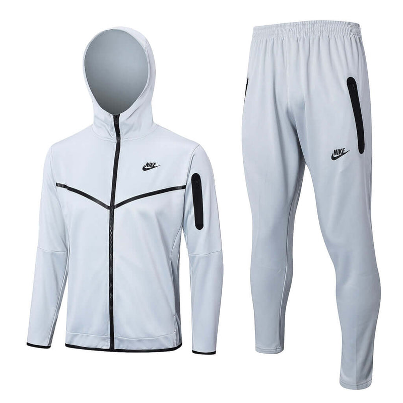 Conjunto de Moletom Nike Sportswear Tech Fleece com Touca Cinza