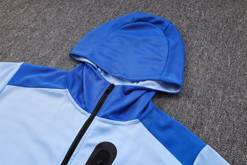 Conjunto de Moletom Nike Sportswear Tech Overlay com Touca Azul