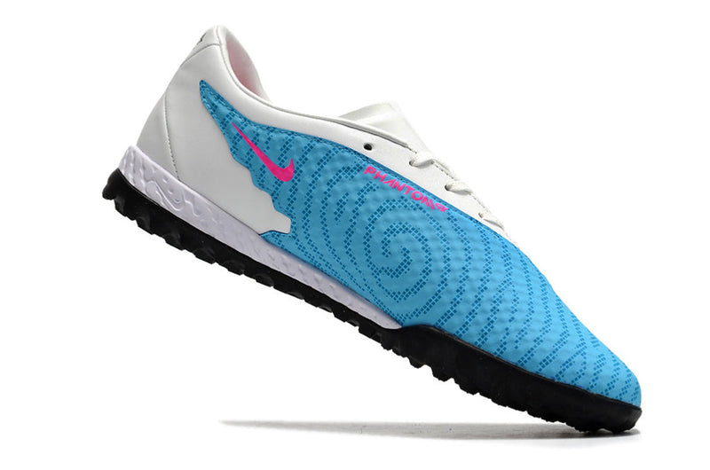 Chuteira Society Nike Phantom GX Club Azul e Branca "Blast Pack"