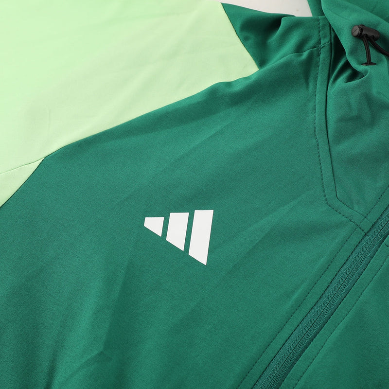 Conjunto de Moletom Adidas Sportswear com Touca Verde e Preto