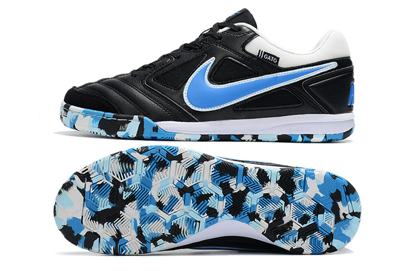 Chuteira Futsal Supreme x Nike SB Gato IC Preta, Azul e Branca