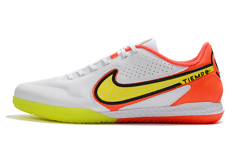 Chuteira Futsal Nike Tiempo Legend 9 Elite IC Amarela e Laranja