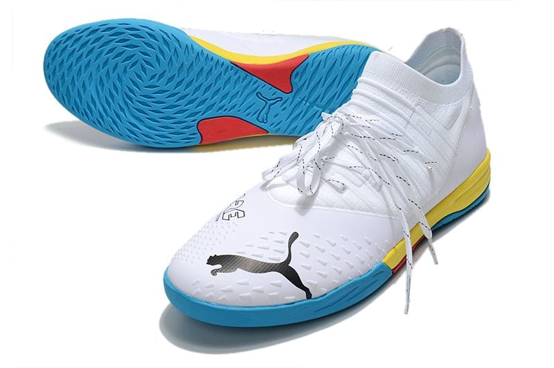 Chuteira Futsal Puma Future Z 1.3 IC Branca e Colorida