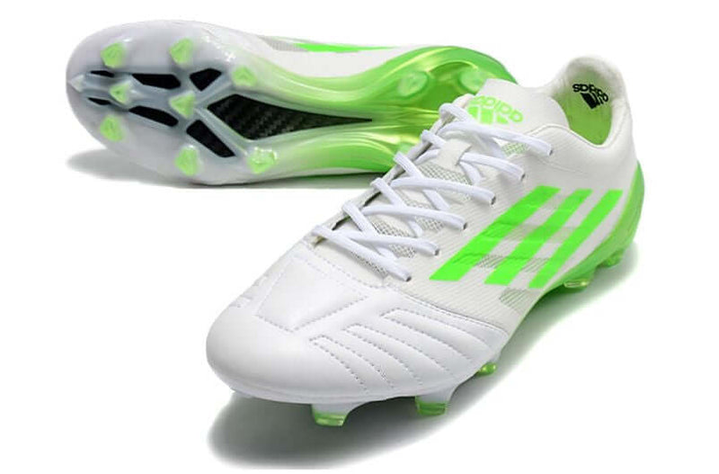 Chuteira Campo Adidas X SpeedPortal 99 Leather.1 FG Branca e Verde