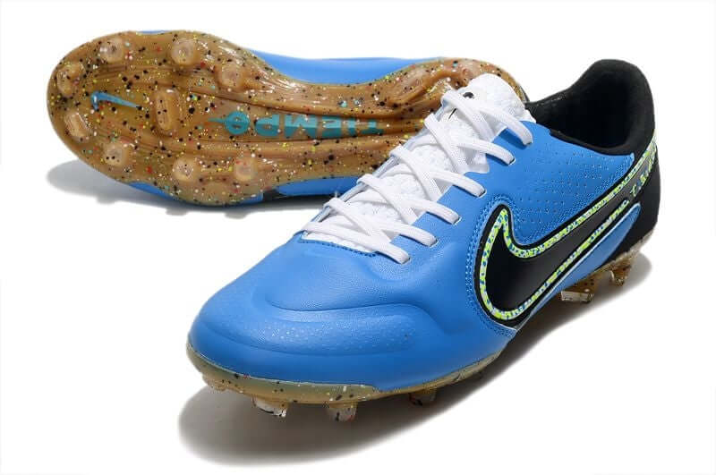 Chuteira Campo Nike Tiempo Legend 9 Elite FG Azul e Preta