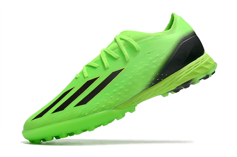 Chuteira Society Adidas X Speedportal.1 TF Verde "Game Data Pack"