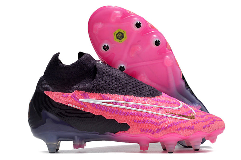 Chuteira Campo Nike Phantom GX DF Elite Ponta de Aluminio Preta e Rosa "Generation Pack"