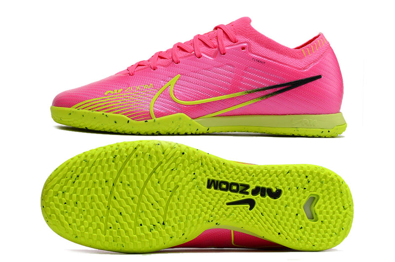 Chuteira Futsal Nike Air Zoom Mercurial Vapor 15 Elite Rosa e Verde "Luminous Pack"