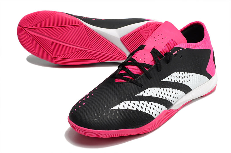 Chuteira Futsal Adidas Predator Accuracy.1 IC Low Rosa e Preto "Own You Football Pack"