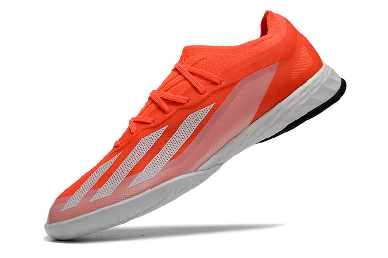 Chuteira Futsal Adidas CrazyFast. 1 IC Vermelha e Branco "Energy Citrus Pack"