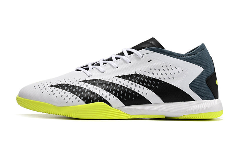 Chuteira Futsal Adidas Predator Accuracy.1 IC Low Branca e Verde "Crazyrush Pack"