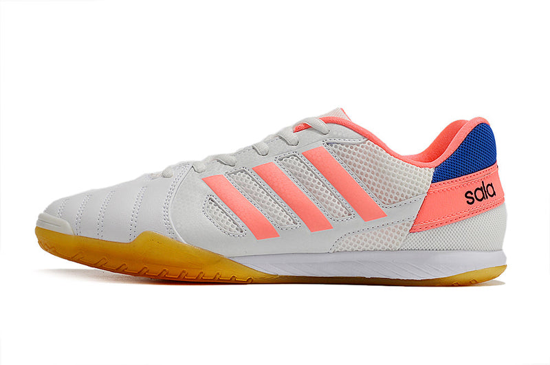 Chuteira Futsal Adidas Top Sala IC Branca e Rosa