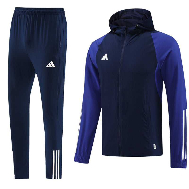 Conjunto de Moletom Adidas Sportswear com Touca Azul