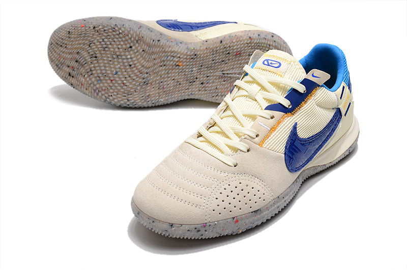 Chuteira Futsal Nike StreetGato IC Cinza, Bege e Azul